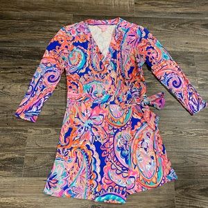 Lilly Pulitzer Karlie Wrap Romper - Drop Me A Lime